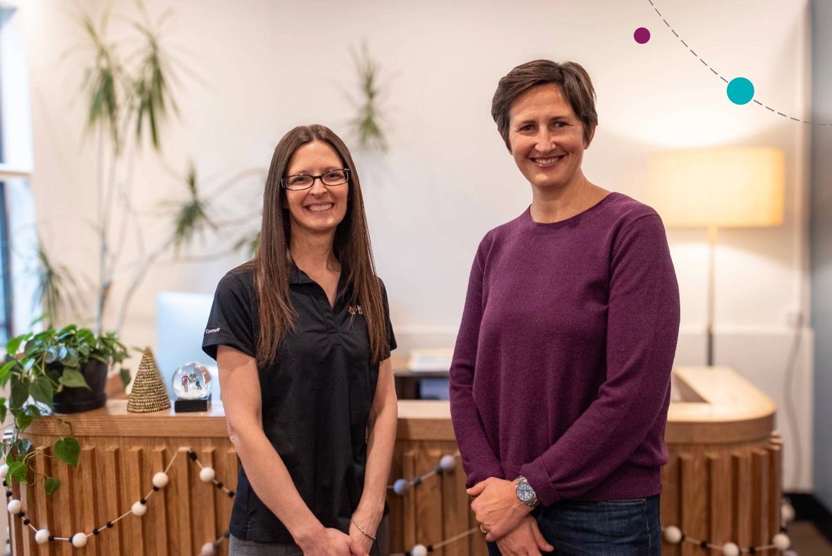 Lauren Whittaker, DC, owner of Lux Wellness Center and Jennifer Soule, KCU Business Services Lead 